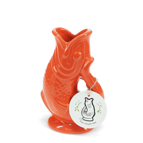 Orange fish vase