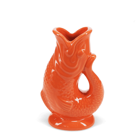 Orange fish vase