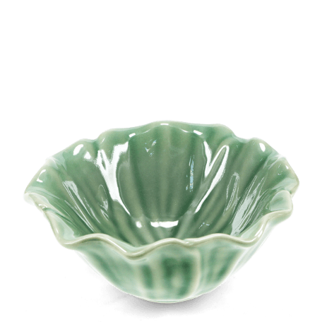 Large green flower bowl