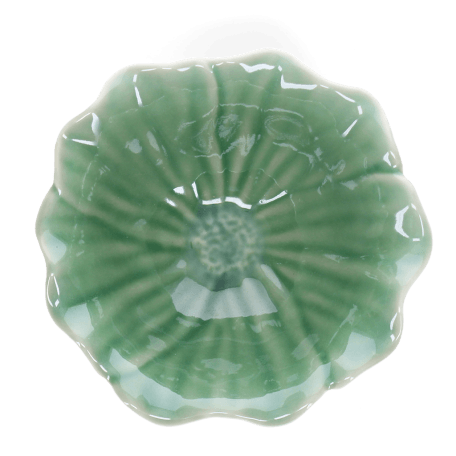 Large green flower bowl