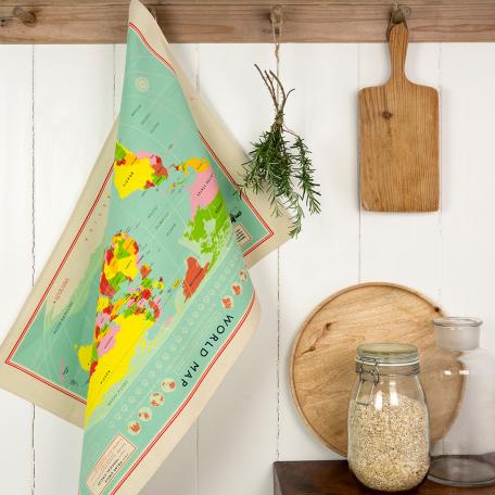 Tea towel - World Map