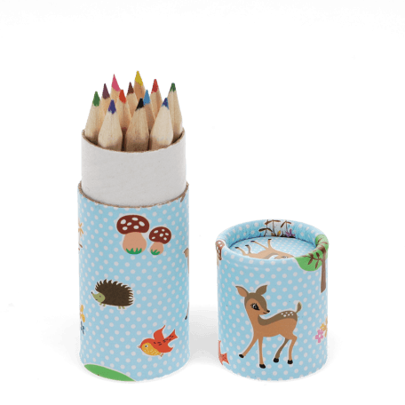 Tube of colouring pencils - Woodland Creatures