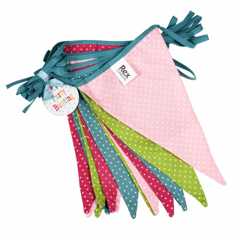 Multi Coloured Spotty Washable Cotton Bunting