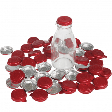 Set Of 50 Foil Milk Bottle Tops