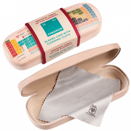 Periodic Table Glasses Case & Cleaning Cloth