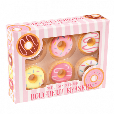 Scented Doughnut Erasers (set Of 6)