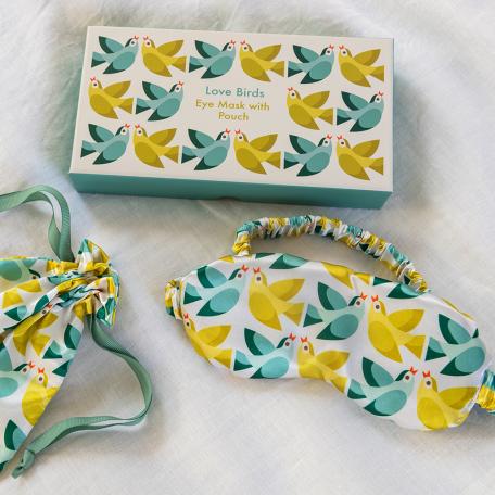 Love Birds Eye Mask And Pouch