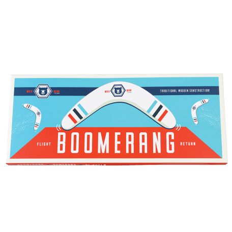 Wild Bear Wooden Boomerang