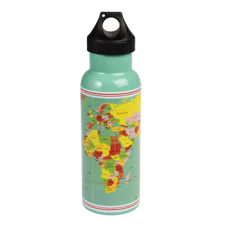 World Map Stainless Steel Bottle