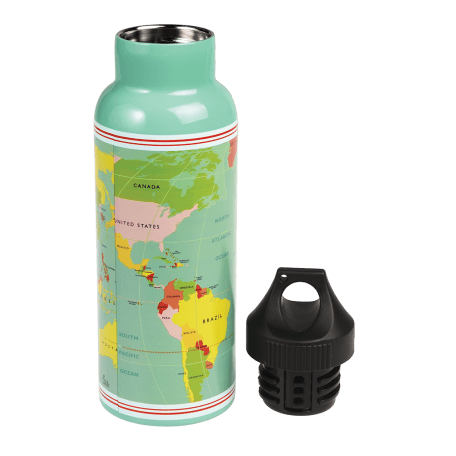 World Map Stainless Steel Bottle