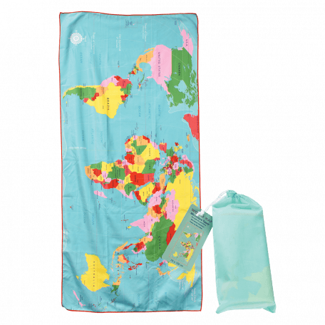 World Map Microfibre Towel