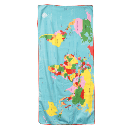 World Map Microfibre Towel