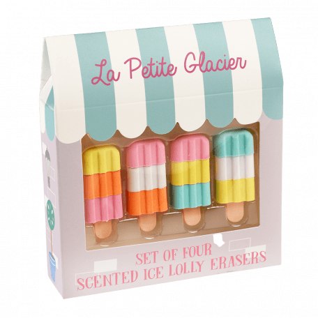 Set Of Four Ice Lolly Erasers