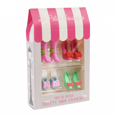 Set Of Eight Shoe Erasers