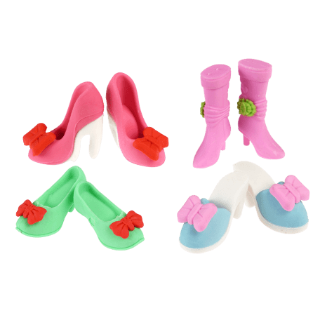 Set Of Eight Shoe Erasers