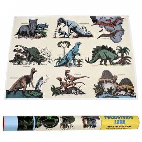 Prehistoric Land Glow In The Dark Poster