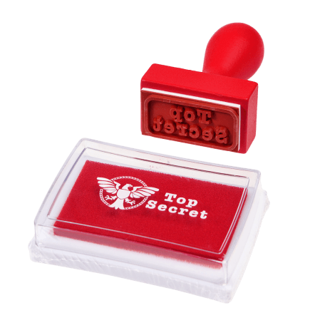 Top Secret Stamp And Ink Set