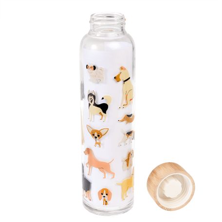 Nine Lives Glass Water Bottle