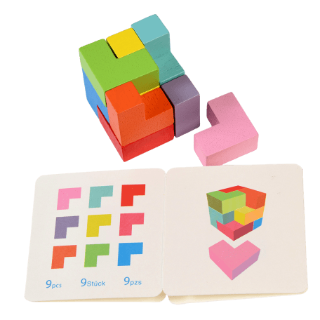 Wooden 3d Puzzle In A Tin