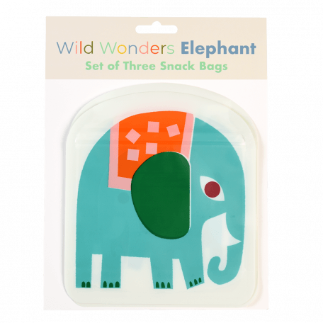 Elephant Snack Bags (set Of 3)