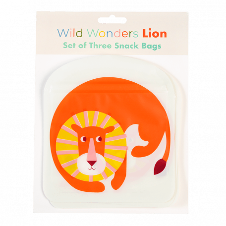 Lion Snack Bags (set Of 3)