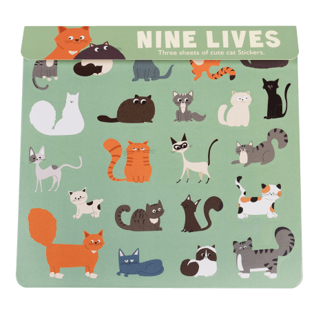 Nine Lives Stickers (3 Sheets)