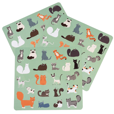 Nine Lives Stickers (3 Sheets)