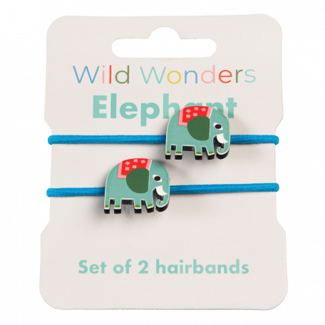 Wild Wonders Elephant Hair Bands (set Of 2)