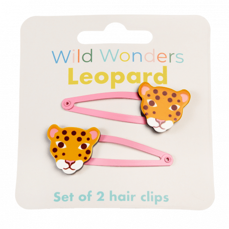 Wild Wonders Leopard Hair Clips (set Of 2)