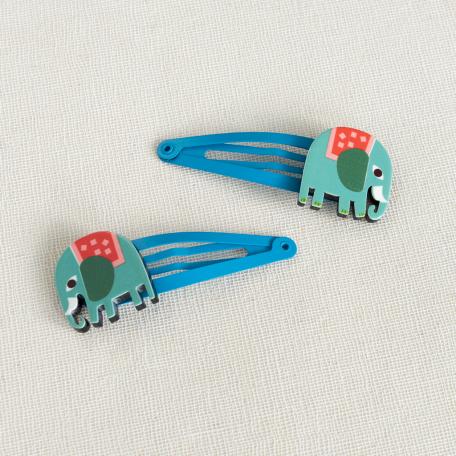 Wild Wonders Elephant Hair Clips (set Of 2)