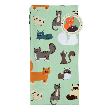 Nine Lives Tea Towel