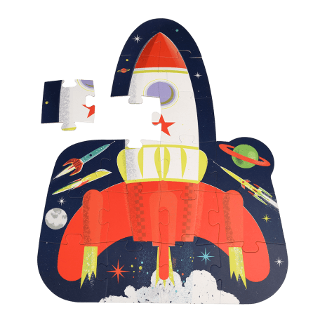 Space Age Rocket Jigsaw Puzzle