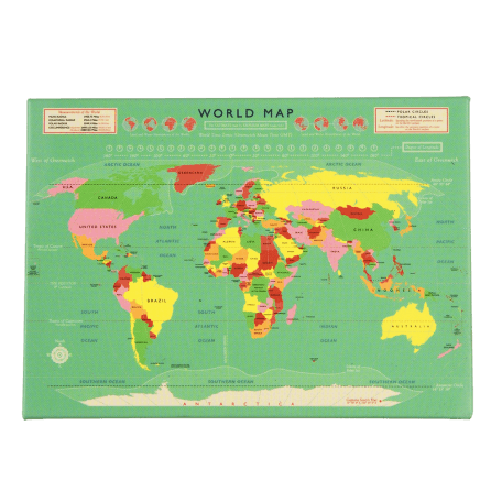 World Map Fridge Magnet