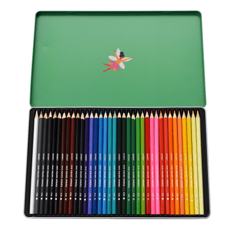 Fairies In The Garden 36 Colouring Pencils In A Tin