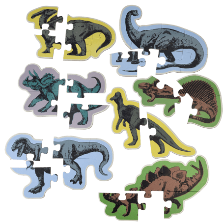 Prehistoric Land Set Of Seven Puzzles