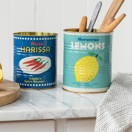 Lemons And Harissa Storage Tins (set Of 2)