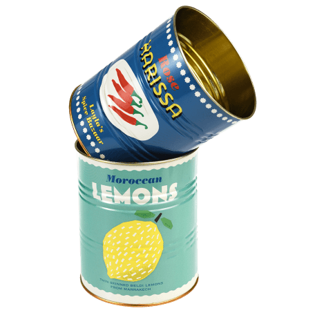 Lemons And Harissa Storage Tins (set Of 2)