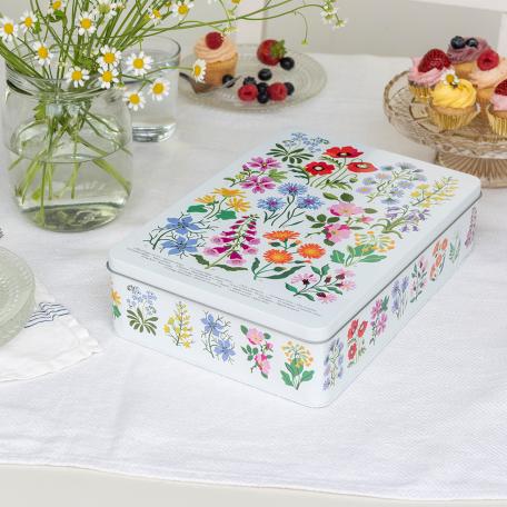 Wild Flowers Biscuit Tin