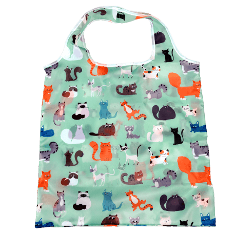 Nine Lives Recycled Foldaway Shopper Bag