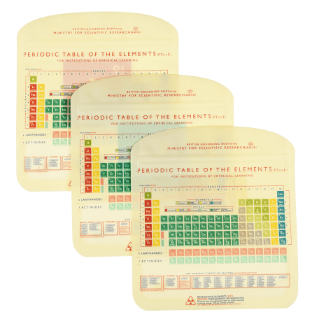 Periodic Table Snack Bags (set Of 3)