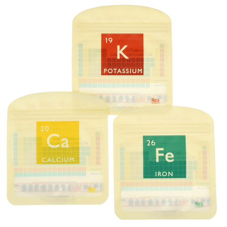 Periodic Table Snack Bags (set Of 3)