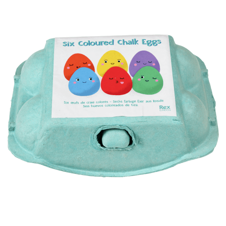 Six Coloured Chalk Eggs