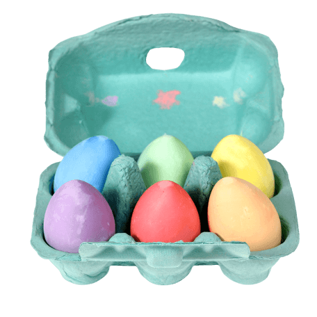 Six Coloured Chalk Eggs