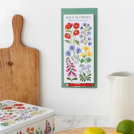 Wild Flowers Magnetic Shopping List