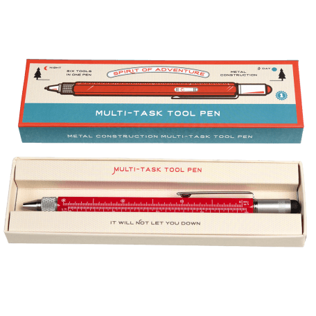 Red multi task tool pen