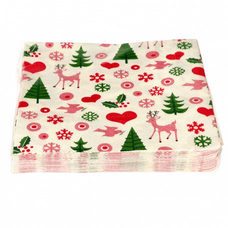 50s Christmas Napkins (pack Of 20)