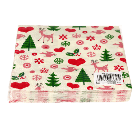 50s Christmas Napkins (pack Of 20)