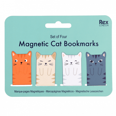 Magnetic Cat Bookmarks (set Of 4)