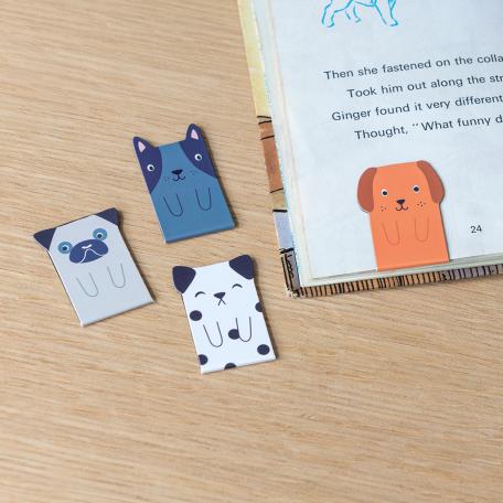 Magnetic Dog Bookmarks (set Of 4)