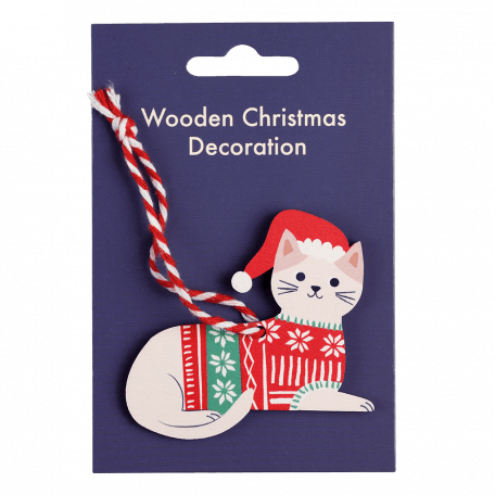 White Cat Christmas Decoration